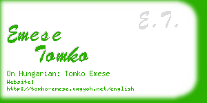 emese tomko business card